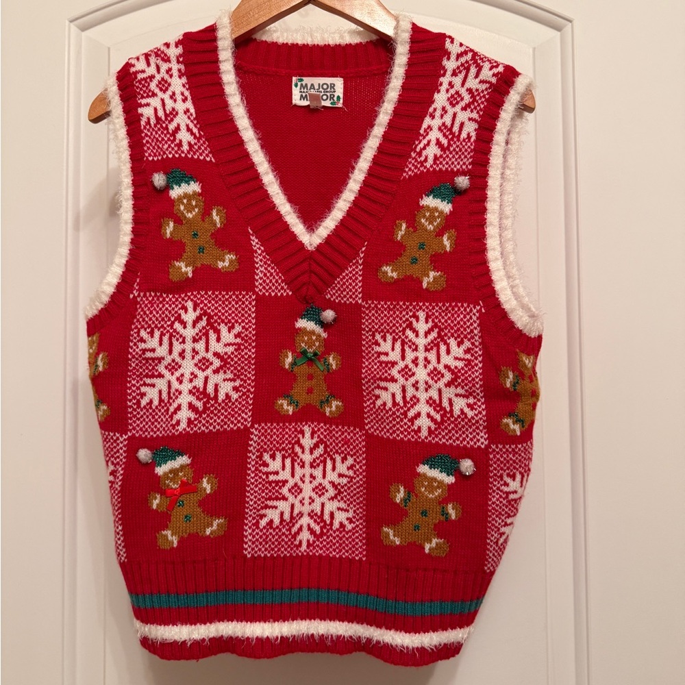 Festive Christmas Sweater Vest, Size XS